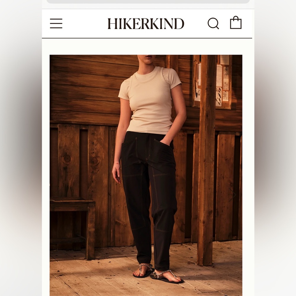 Hikerkind Women's Black Straight-Leg Utility Pants